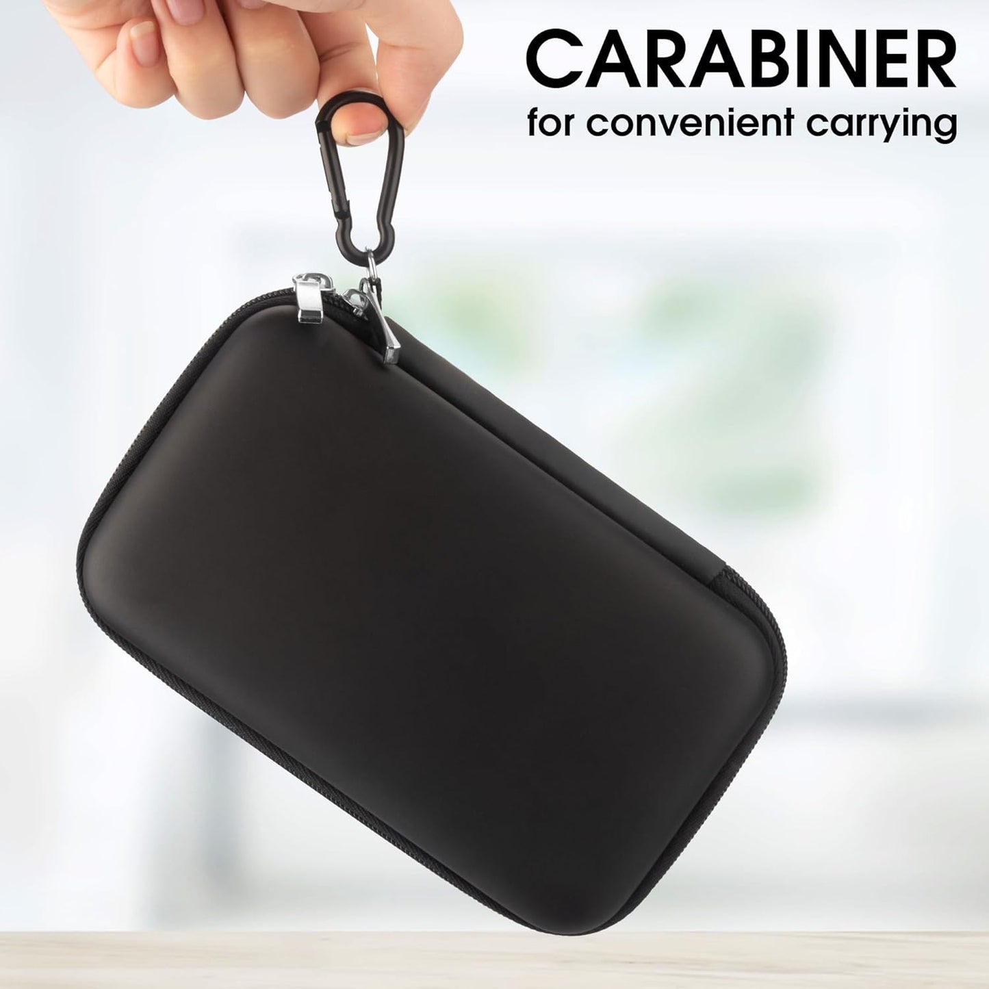 Cable Bag, Hard Protective EVA Case, Shockproof Storage Organizer Accessories Storage Bag Pouch, Black | Hard Protective, Shockproof, Travel Essentials, Storage Organizer, Accessories Storage Bag