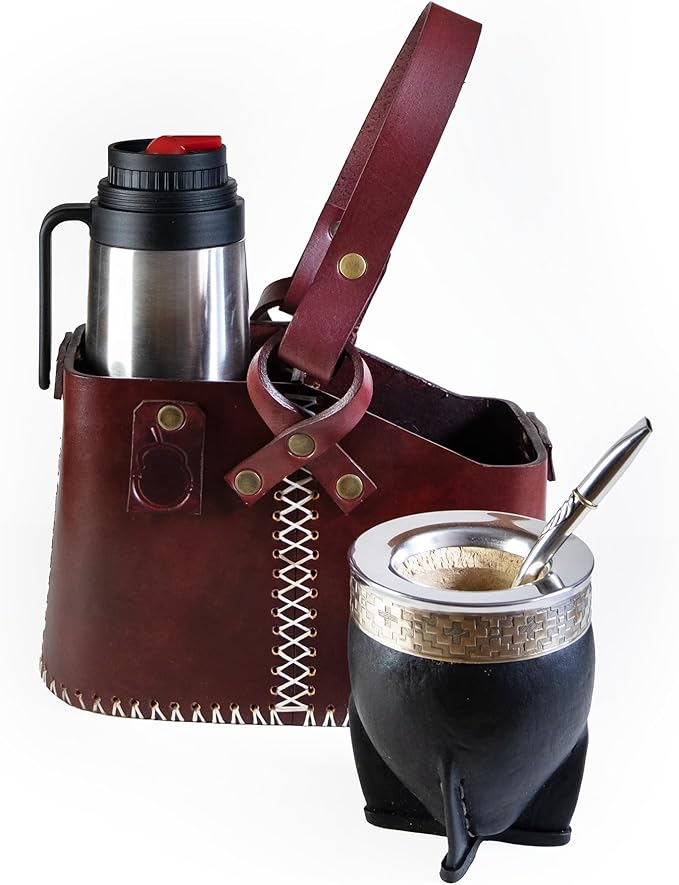 Simple Leather Mate Bag – Handmade in Argentina – Premium Leather Mate Bag for Carrying Mate