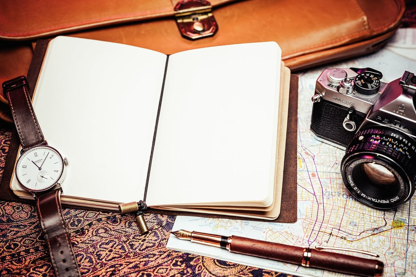 Small travel journal, handmade pocket notebook