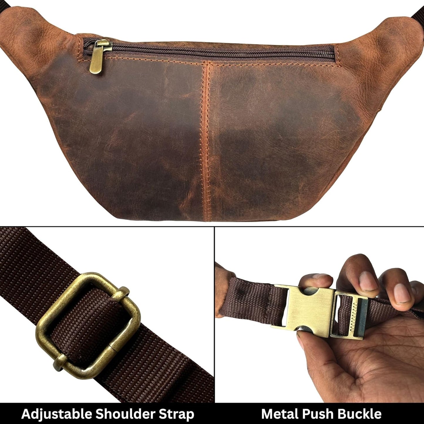 Leather Waist Bag for men and women
