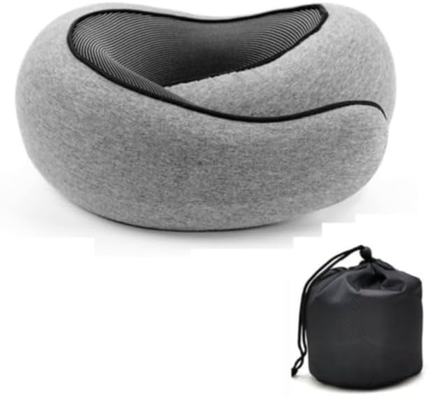Memory Foam Travel Pillow – Soft, Adjustable U-Shaped Neck Support for Comfort & Sleep