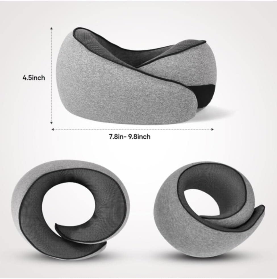 Memory Foam Travel Pillow – Soft, Adjustable U-Shaped Neck Support for Comfort & Sleep