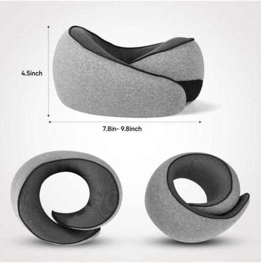 Memory Foam Travel Pillow – Soft, Adjustable U-Shaped Neck Support for Comfort & Sleep