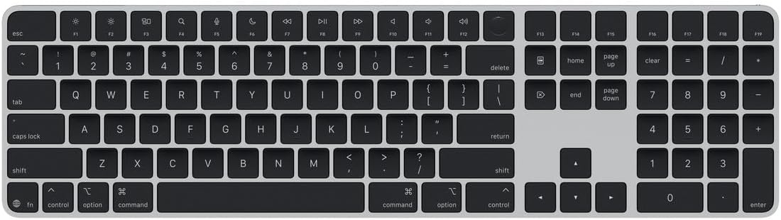 Apple Magic Keyboard with Touch ID and Numeric Keypad for Mac Models with Apple Silicon - US English - Black Keys