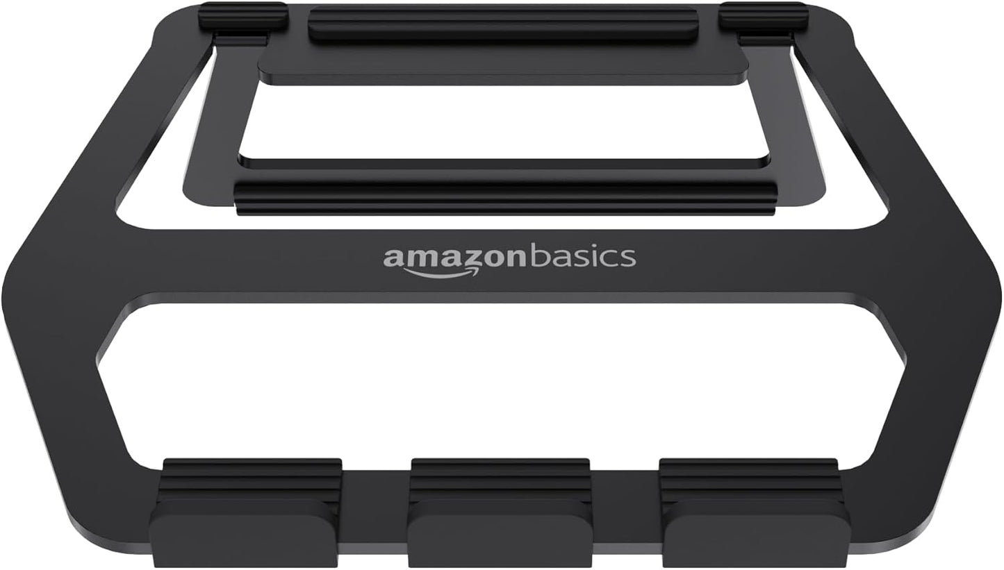 Aluminum Portable Foldable Laptop Support Stand for Laptops up to 13", Black