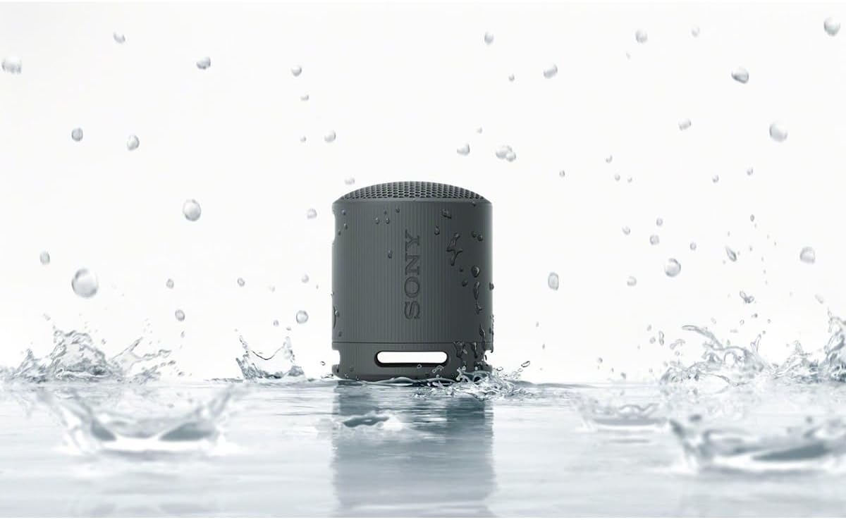 Sony SRS-XB100 Wireless Bluetooth Portable Lightweight Super-Compact Travel Speaker, Durable IP67 Waterproof & Dustproof Shower Speaker, 16 Hour Battery.