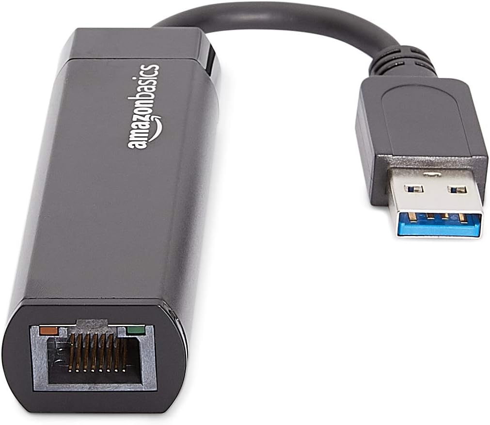 USB 3.0 to 10/100/1000 Gigabit Ethernet Internet Adapter, Black