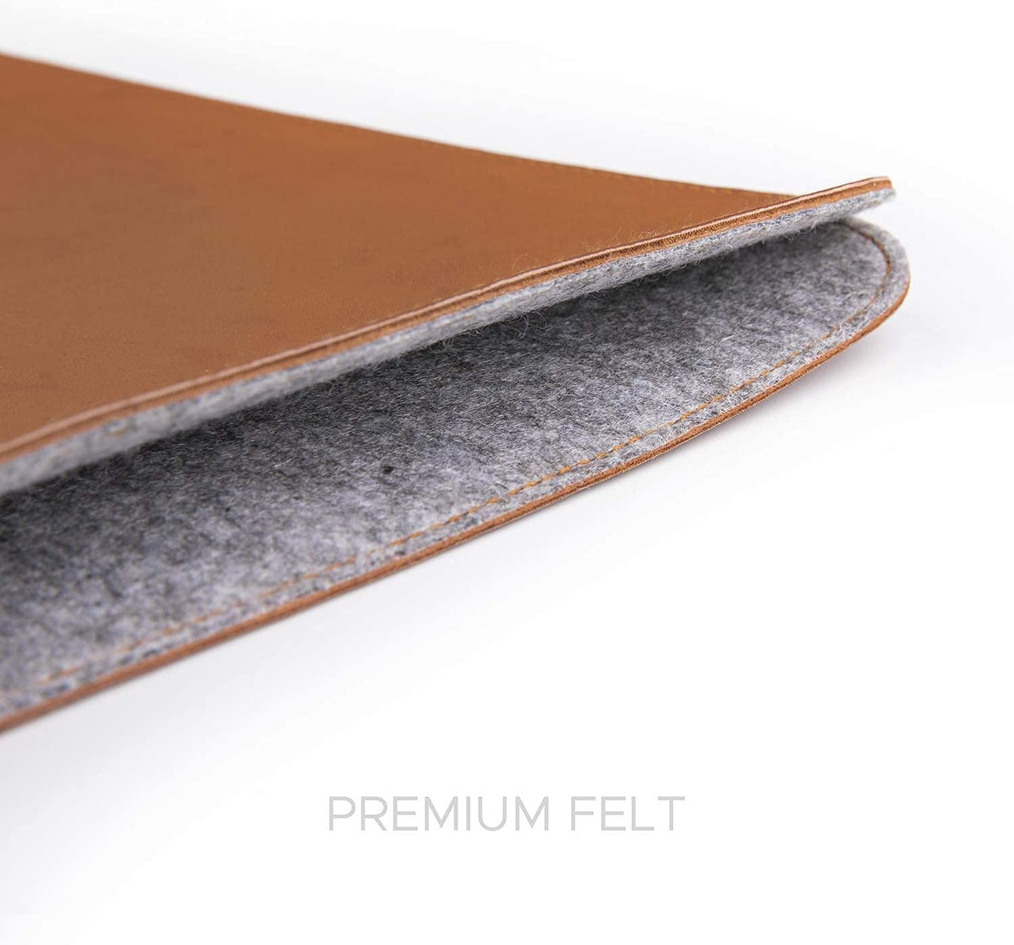 Laptop Sleeve 13 Inch Precisely Compatible with MacBook Air M4 2025-2018 & MacBook Pro M2 2022 M1 2020-2016, Faux Leather Cover Case, Brown