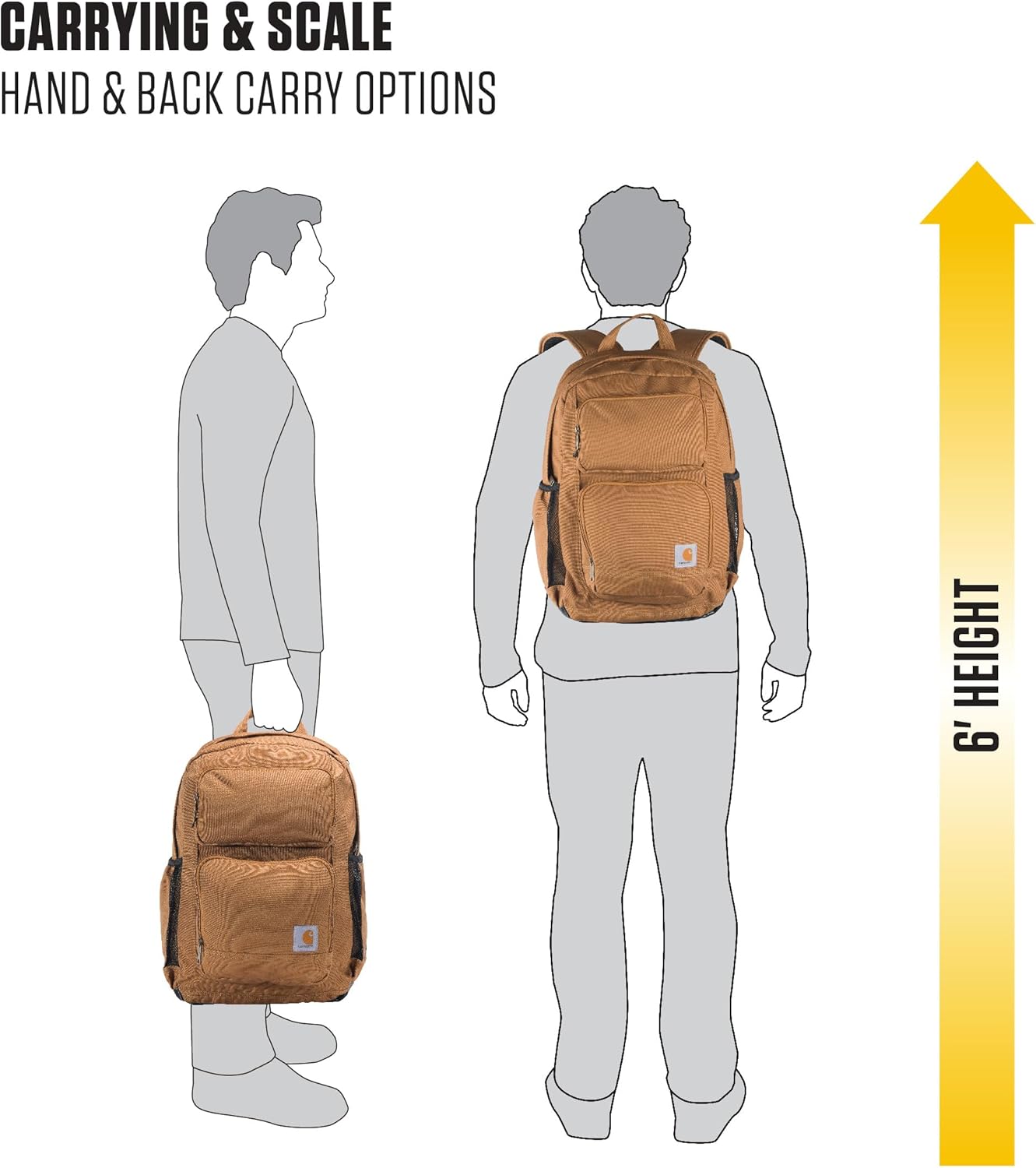 28L Dual-Compartment Backpack, Durable Pack with Laptop Sleeve and Duravax Abrasion Resistant Base, Black