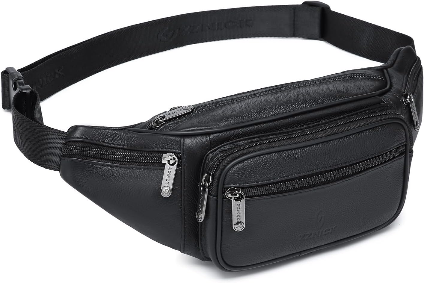 Genuine Leather WAIST BAG / Organizer with Adjustable Belt and Multiple Pockets for Men and Women