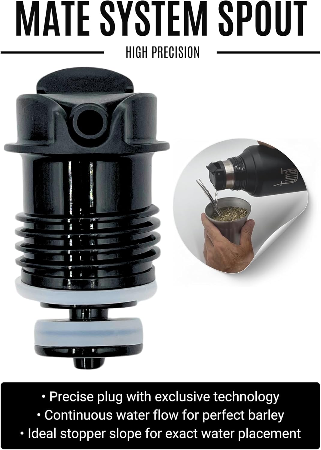 Complete Yerba Mate Kit - 1.2L Thermos With Mate System, Cup, Clip Spout, Straw (Bombilla), and FREE Backpack