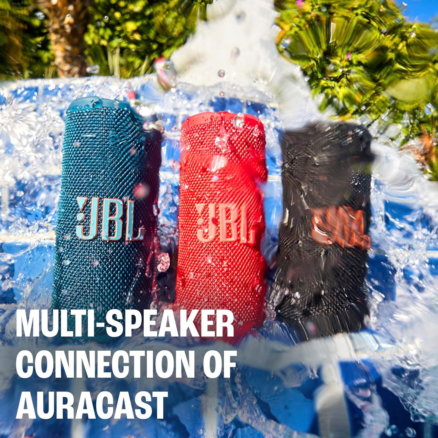 JBL Grip - Compact Bluetooth Speaker with Bold JBL Pro Sound and Ambient Light, up to 14 Hours of Playtime, Water, Dust and Drop-Proof