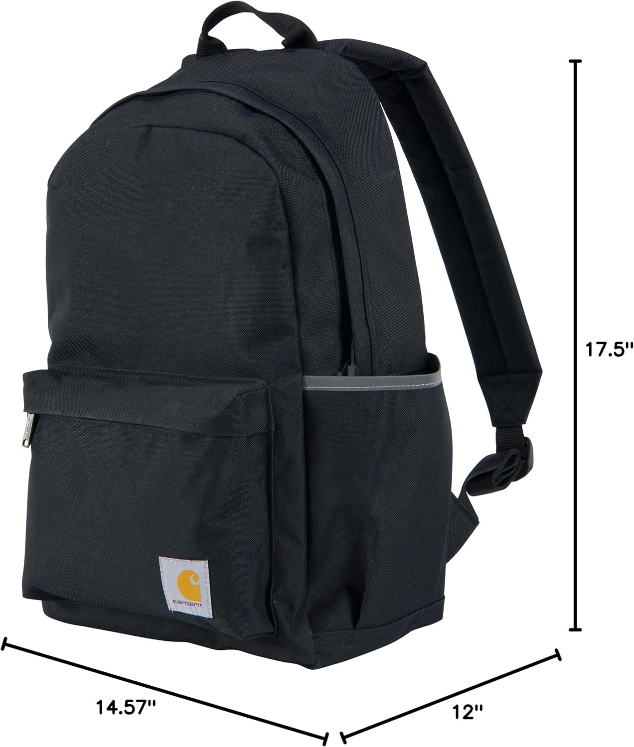 Classic Laptop Backpack, Water-Resistant Pack W/ 15" Laptop Sleeve and Organizational Compartments, PFAS Free, Black