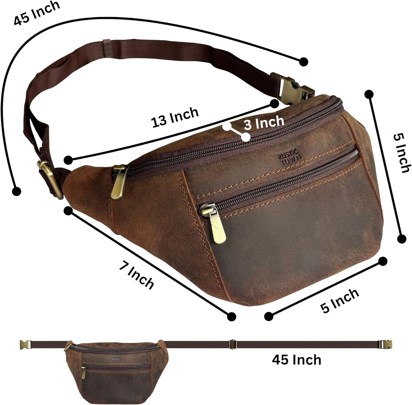 Leather Waist Bag for men and women