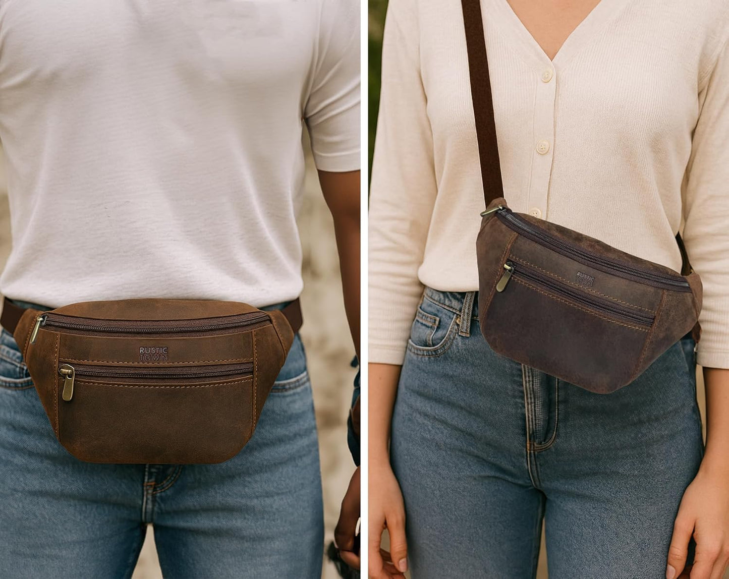 Leather Waist Bag for men and women