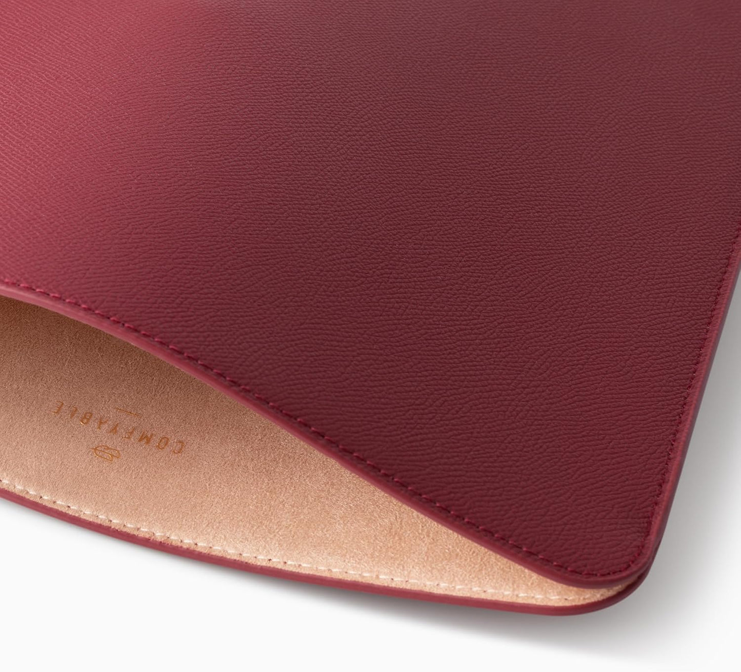 Laptop Sleeve 13 Inch Precisely Compatible with MacBook Air M4 2025-2018 & MacBook Pro M2 2022 M1 2020-2016, Genuine Leather Cover Case, Wine Red