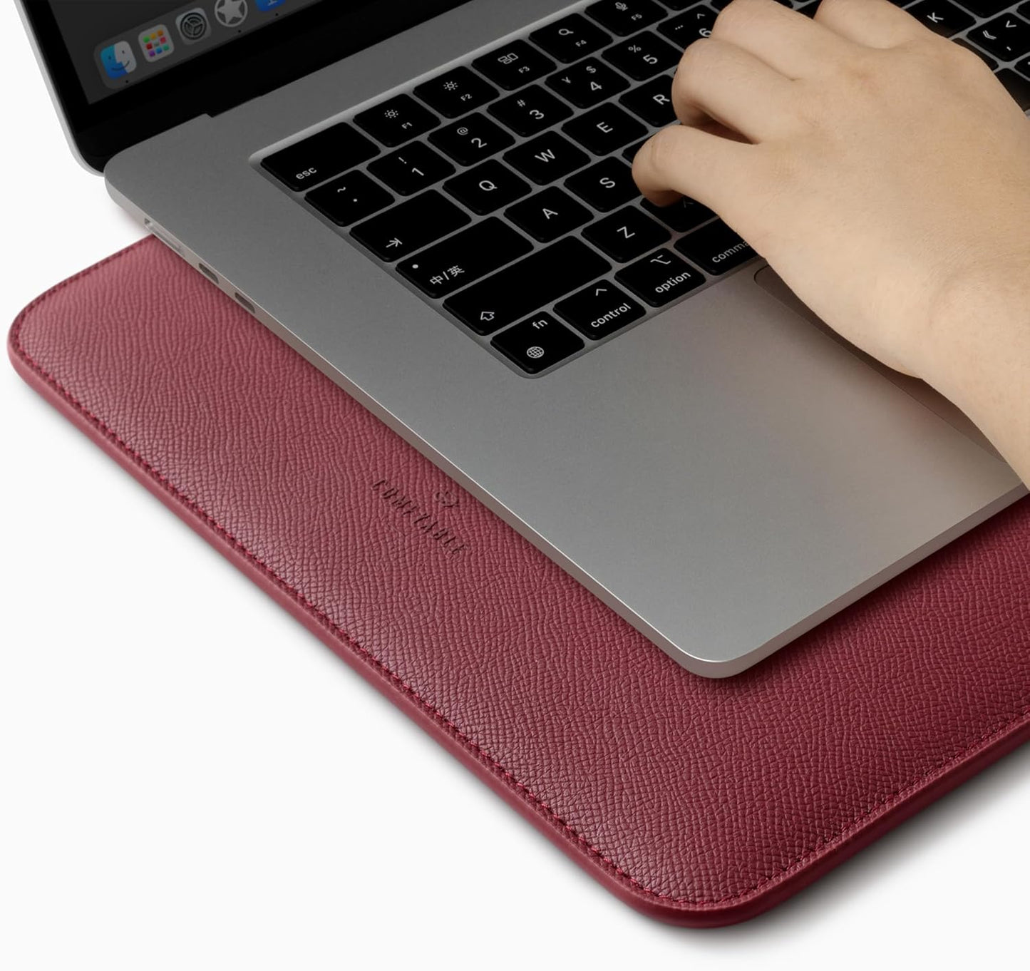 Laptop Sleeve 13 Inch Precisely Compatible with MacBook Air M4 2025-2018 & MacBook Pro M2 2022 M1 2020-2016, Genuine Leather Cover Case, Wine Red