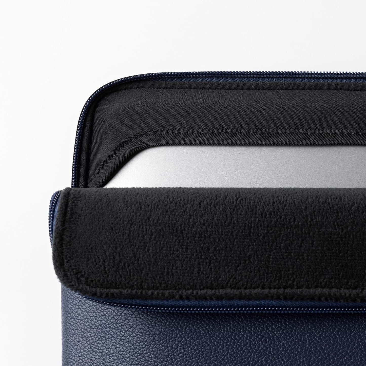 Laptop Sleeve 13 Inch Precisely Compatible with MacBook Air M4 2025-2018 & MacBook Pro M2 2022 M1 2020-2016, Faux Leather Cover Blue