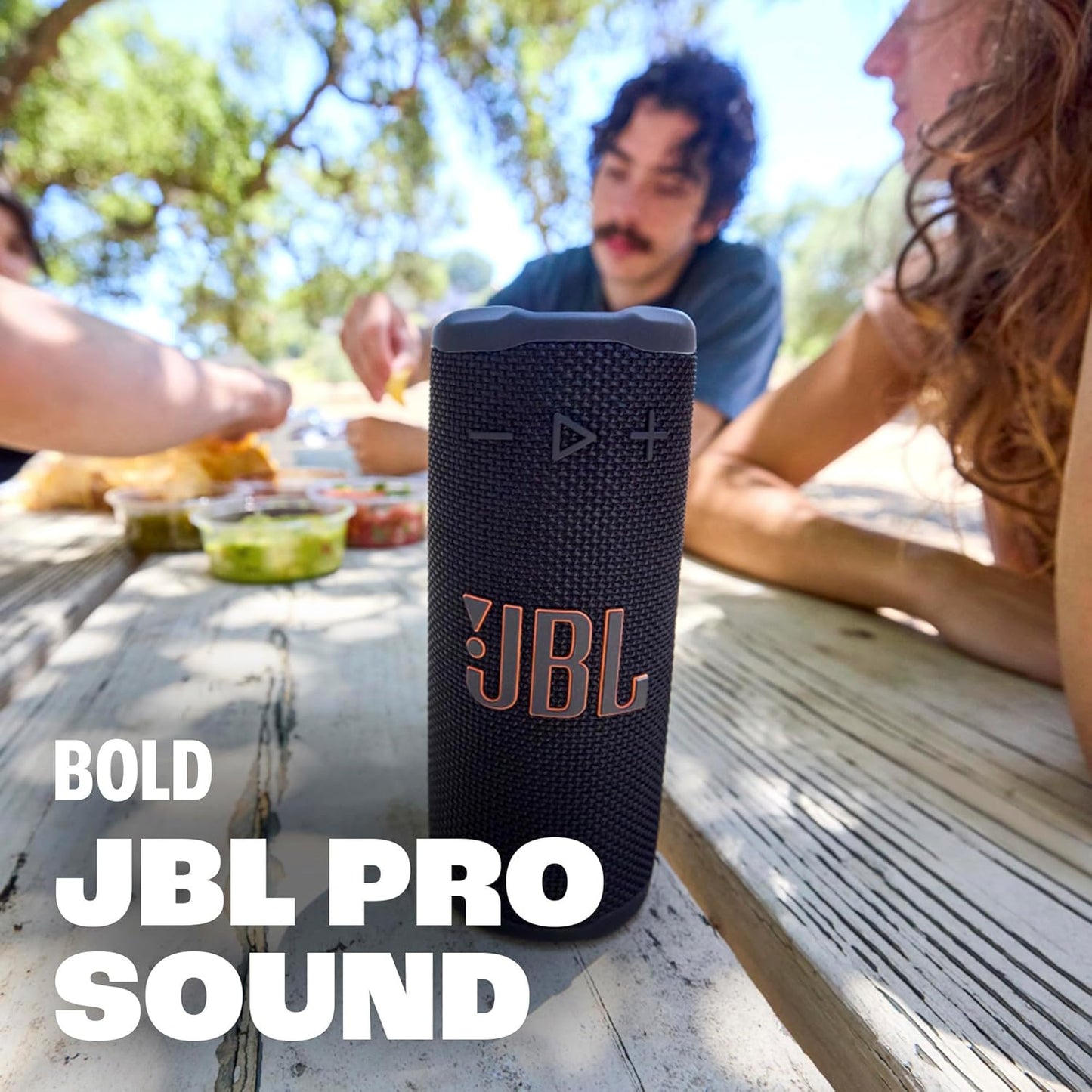 JBL Grip - Compact Bluetooth Speaker with Bold JBL Pro Sound and Ambient Light, up to 14 Hours of Playtime, Water, Dust and Drop-Proof