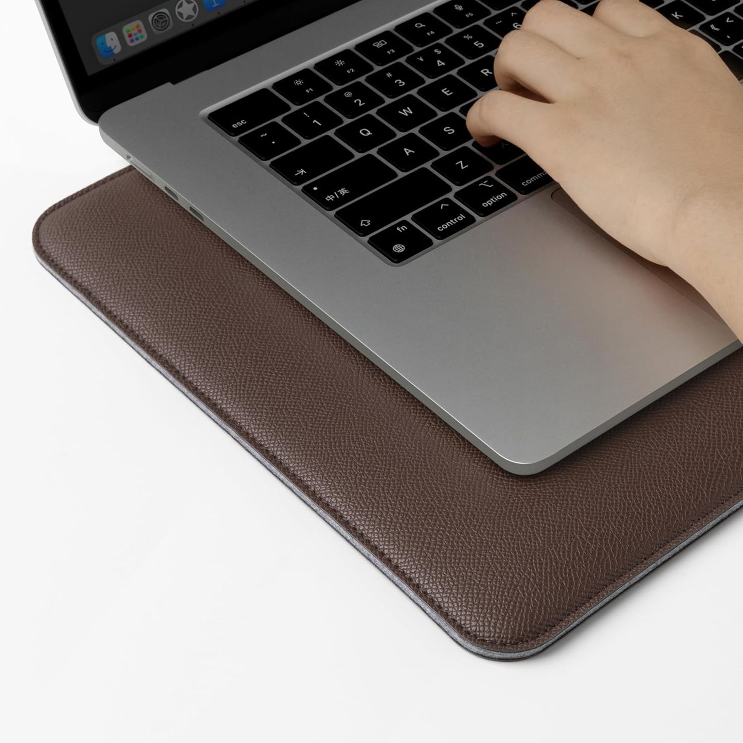 Laptop Sleeve 13 Inch Precisely Compatible with MacBook Air M4 2025-2018 & MacBook Pro M2 2022 M1 2020-2016, Faux Leather Cover Case, Coffee