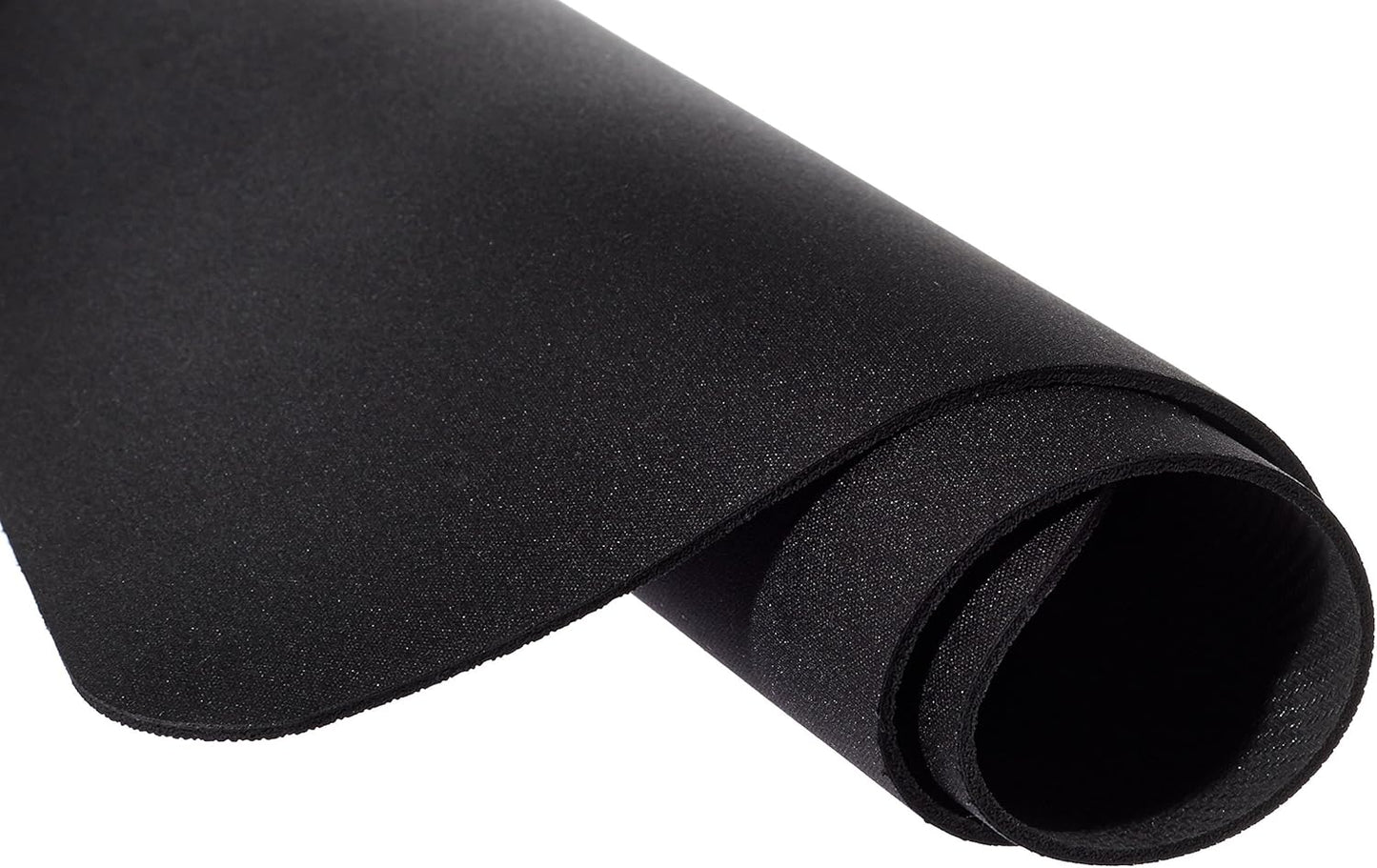 Amazon Basics Large Square Computer Mouse Pad, Cloth and Rubberized Base, 17.7L x 15.7W inches, Black