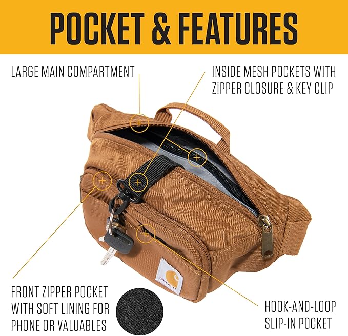 Classic Adjustable Sling Bag, Durable, 600-Denier Water Resistant Hip Pack