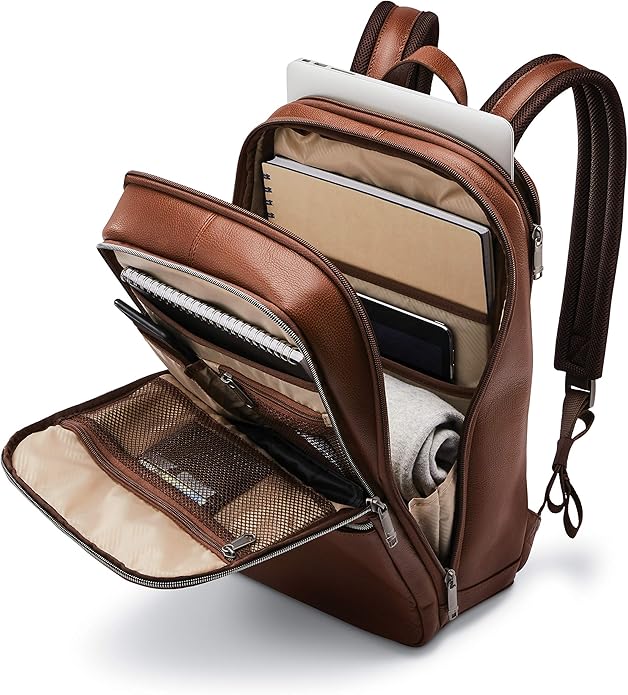 Samsonite Classic Slim Leather Backpack