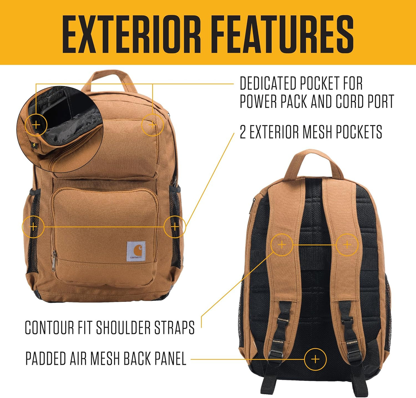 28L Dual-Compartment Backpack, Durable Pack with Laptop Sleeve and Duravax Abrasion Resistant Base, Black