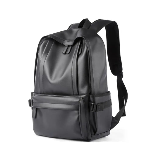 Leather Travel Backpack Travel Business Work computer Backpacks Fit 15.6" Laptop