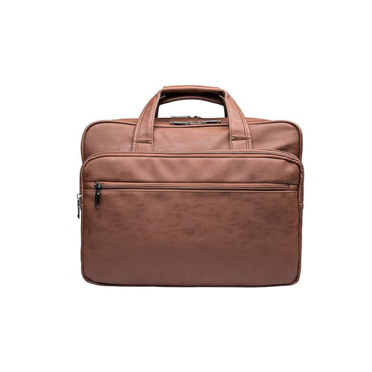 Leather messenger bag for 15.6 and 17.3 inch laptops, business bag