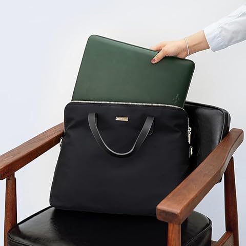 Laptop Sleeve 13 Inch Precisely Compatible with MacBook Air M4 2025-2018 & MacBook Pro M2 2022 M1 2020-2016, Faux Leather Cover