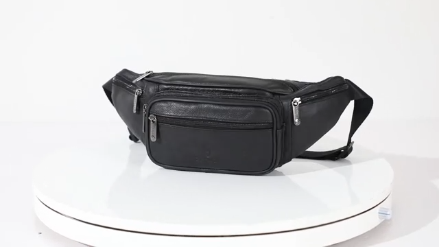 Genuine Leather WAIST BAG / Organizer with Adjustable Belt and Multiple Pockets for Men and Women